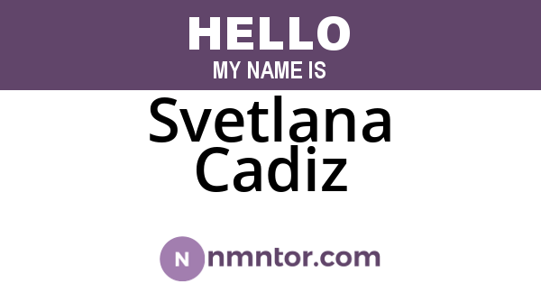 Svetlana Cadiz