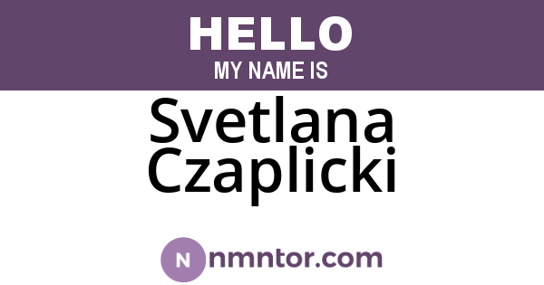 Svetlana Czaplicki