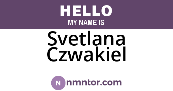 Svetlana Czwakiel