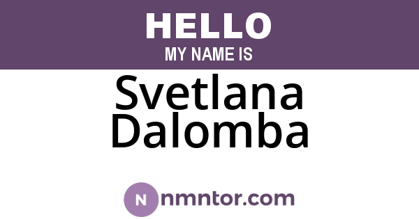 Svetlana Dalomba