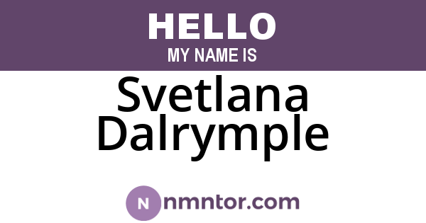 Svetlana Dalrymple