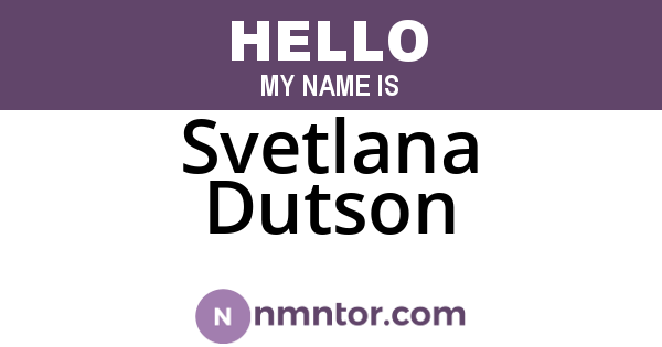 Svetlana Dutson
