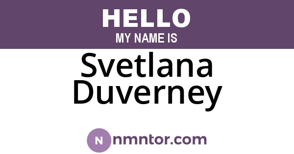 Svetlana Duverney