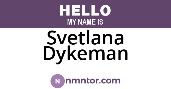 Svetlana Dykeman