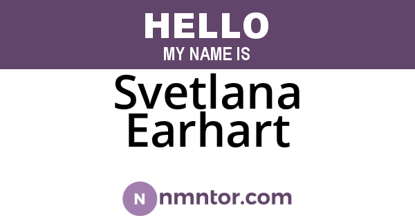 Svetlana Earhart