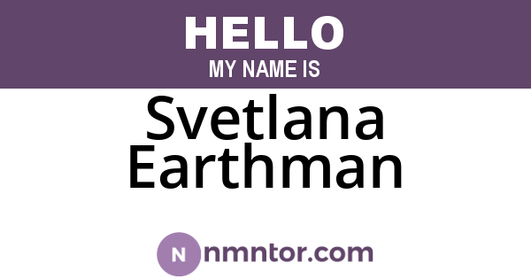 Svetlana Earthman