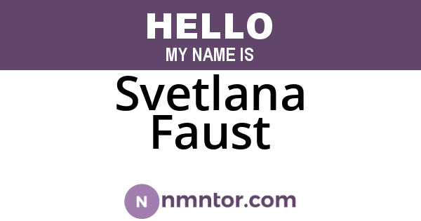 Svetlana Faust