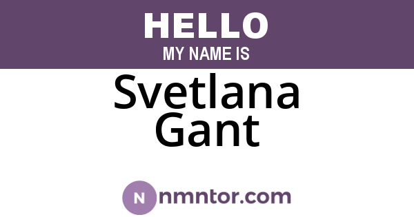 Svetlana Gant