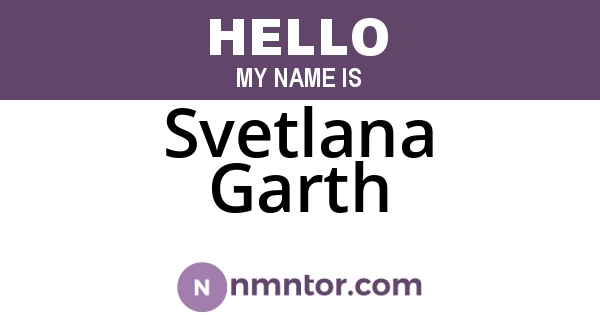 Svetlana Garth