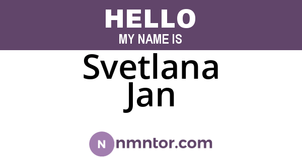 Svetlana Jan