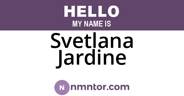 Svetlana Jardine
