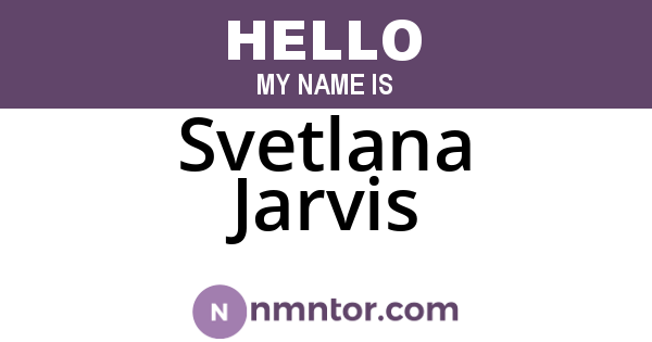 Svetlana Jarvis
