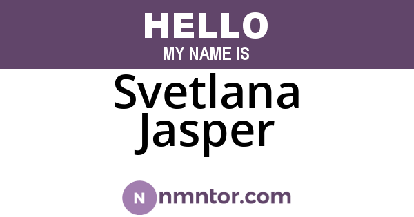 Svetlana Jasper