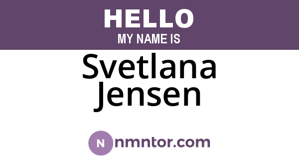 Svetlana Jensen