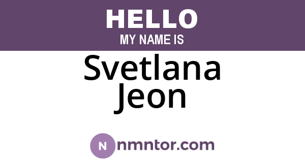 Svetlana Jeon
