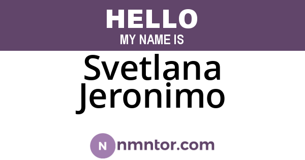 Svetlana Jeronimo