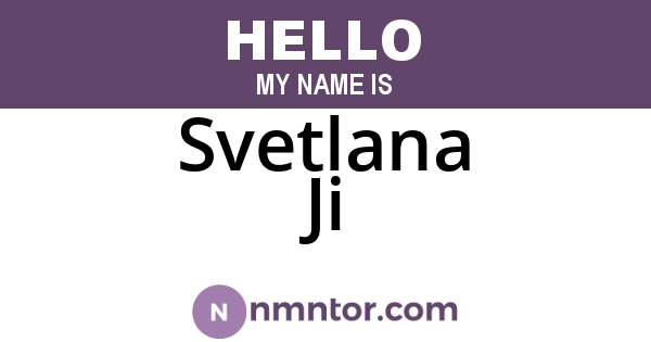 Svetlana Ji
