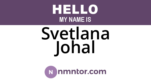 Svetlana Johal