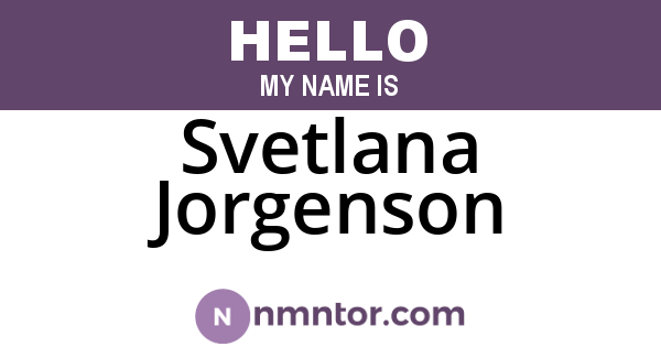 Svetlana Jorgenson