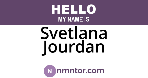 Svetlana Jourdan