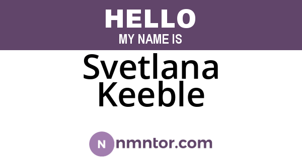 Svetlana Keeble