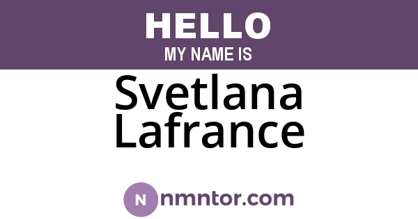 Svetlana Lafrance