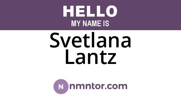 Svetlana Lantz