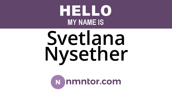 Svetlana Nysether