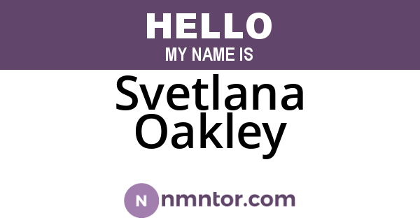 Svetlana Oakley