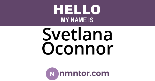 Svetlana Oconnor