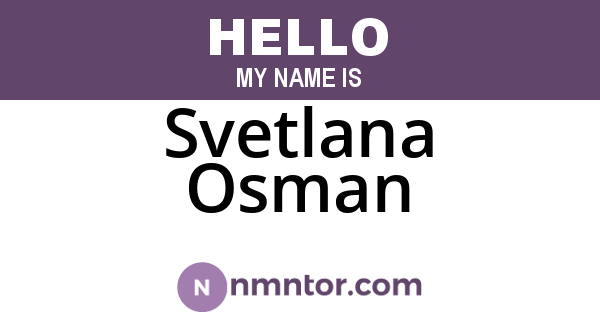 Svetlana Osman