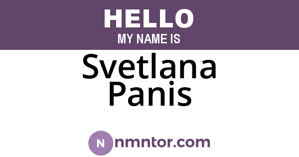 Svetlana Panis