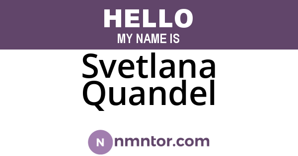 Svetlana Quandel
