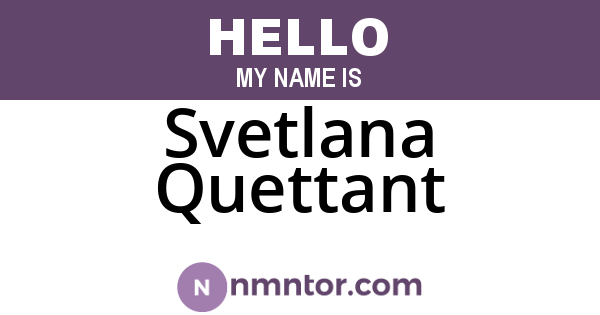 Svetlana Quettant