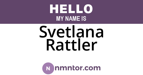 Svetlana Rattler