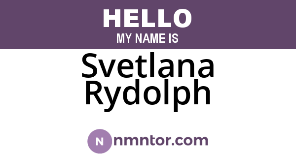 Svetlana Rydolph