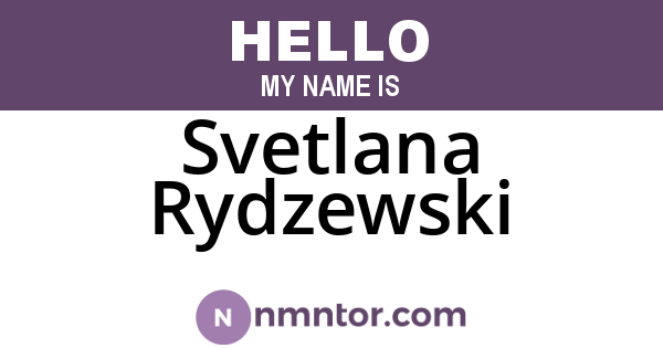 Svetlana Rydzewski