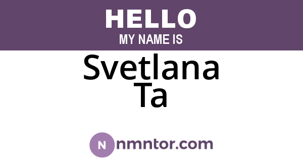 Svetlana Ta