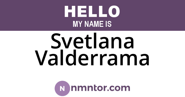 Svetlana Valderrama