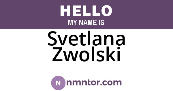 Svetlana Zwolski