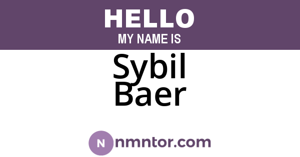 Sybil Baer