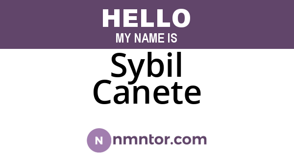 Sybil Canete