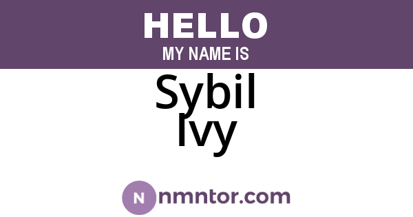 Sybil Ivy