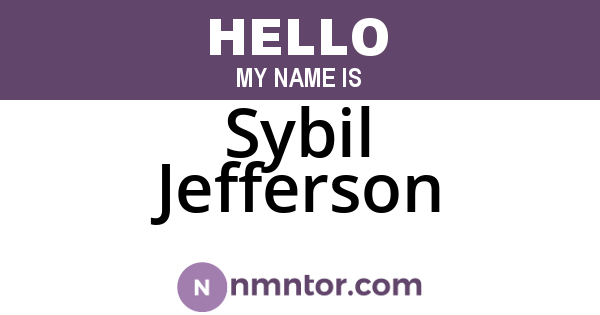 Sybil Jefferson