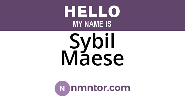 Sybil Maese