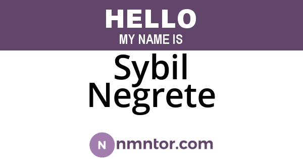 Sybil Negrete