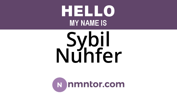 Sybil Nuhfer