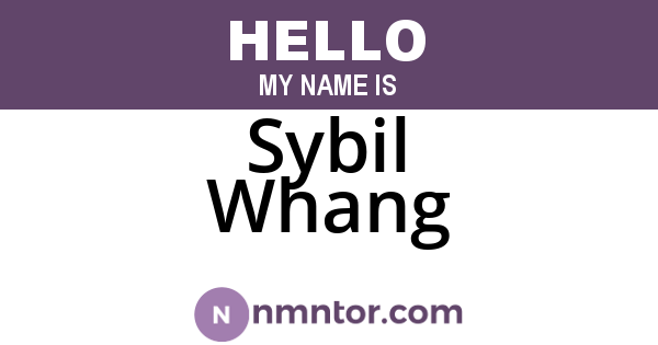 Sybil Whang