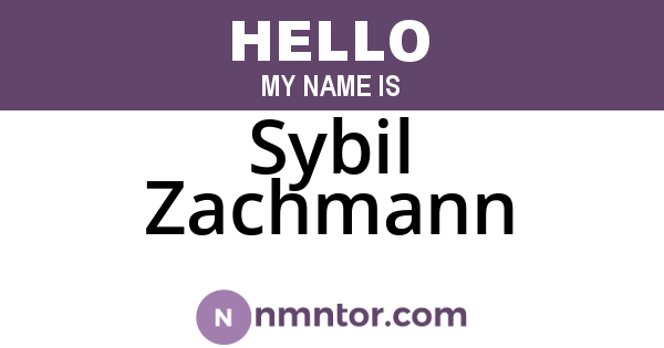 Sybil Zachmann