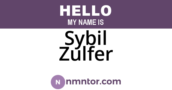 Sybil Zulfer
